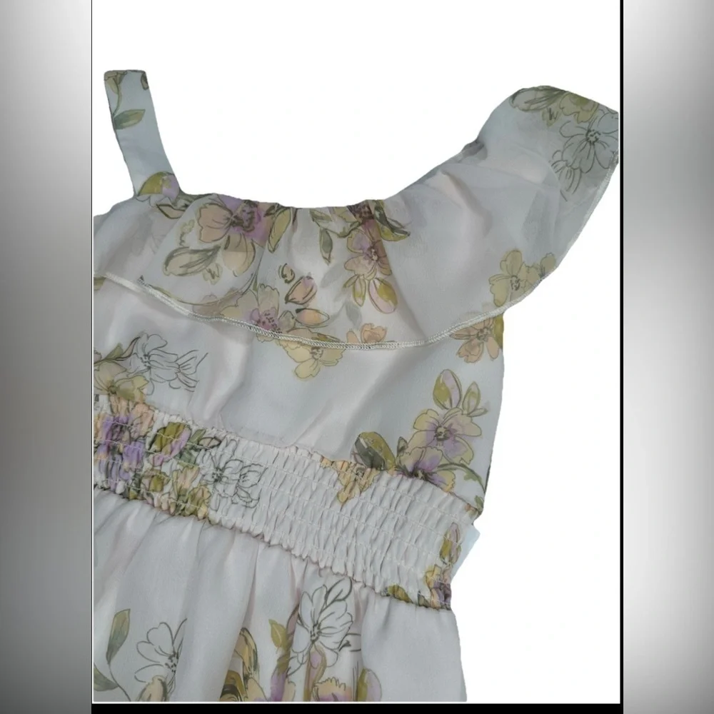 Zenzi- Cream colored Floral girls dress Kids Sizes choose your size